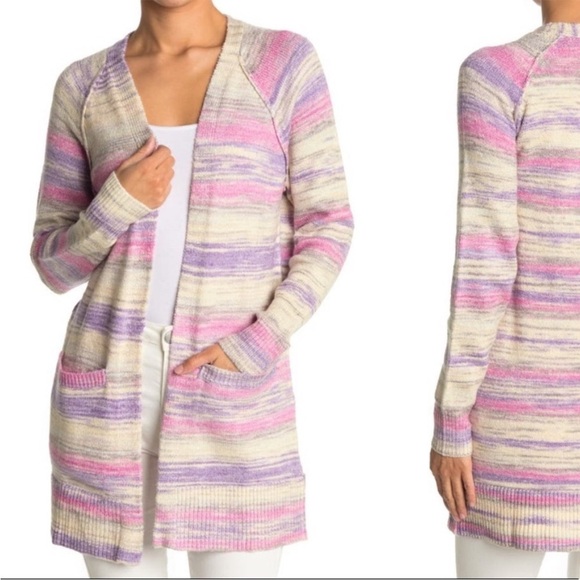 Lucky Brand Pastel Printed Cardigan - Picture 1 of 4